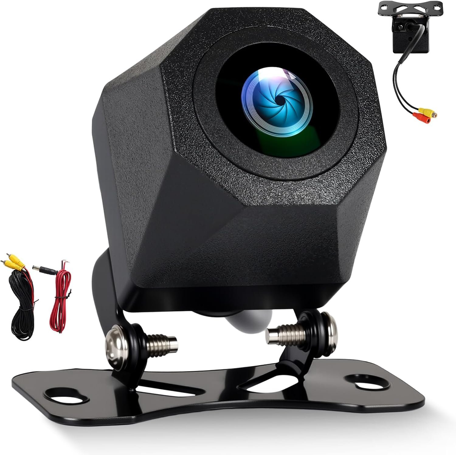 Caméra de Recul AHD 1280x720 avec Vision Nocturne Colorée IP68 Étanche 130° Grand Angle, 12V Universel pour Tous Les véhicules (VW/BMW/Audi/Benz/Ford/Toyota/Mazda/Hyundai et Plus)