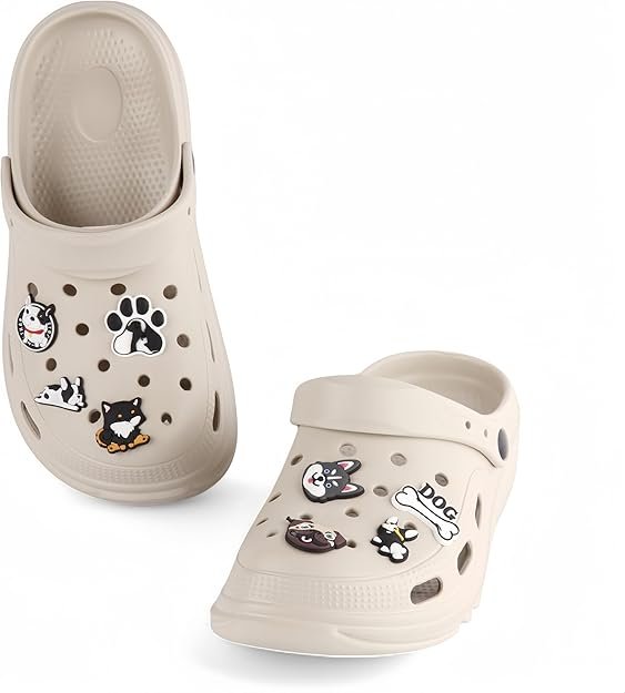 Sabots à plateforme pour femme avec breloques amovibles pour le travail, la plage et le jardin