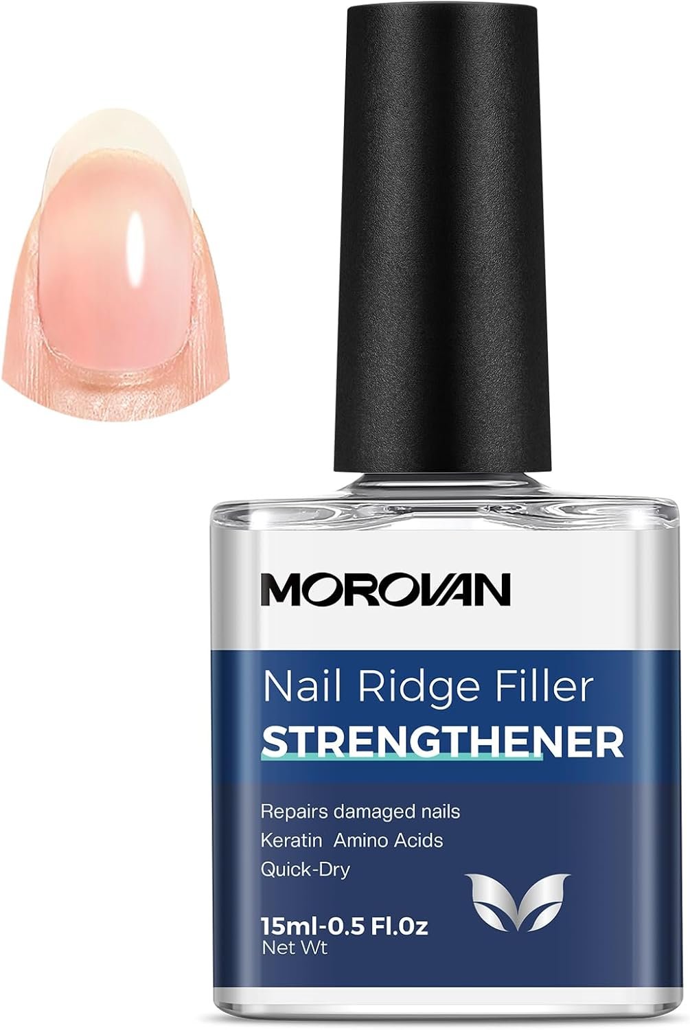 Renforceur d'ongles : fortifiant anti-stries pour les ongles avec base lissante transparente 15ml