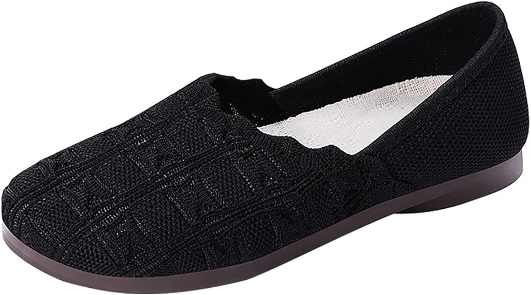 Basket Sport Femme Mocassins Plats en Tissu ajouré pour Femmes, Bout Rond, Confortables, Respirants, décontractés, à Enfiler, adaptés aux Personnes Flexibles Orthopédique Marche Basket
