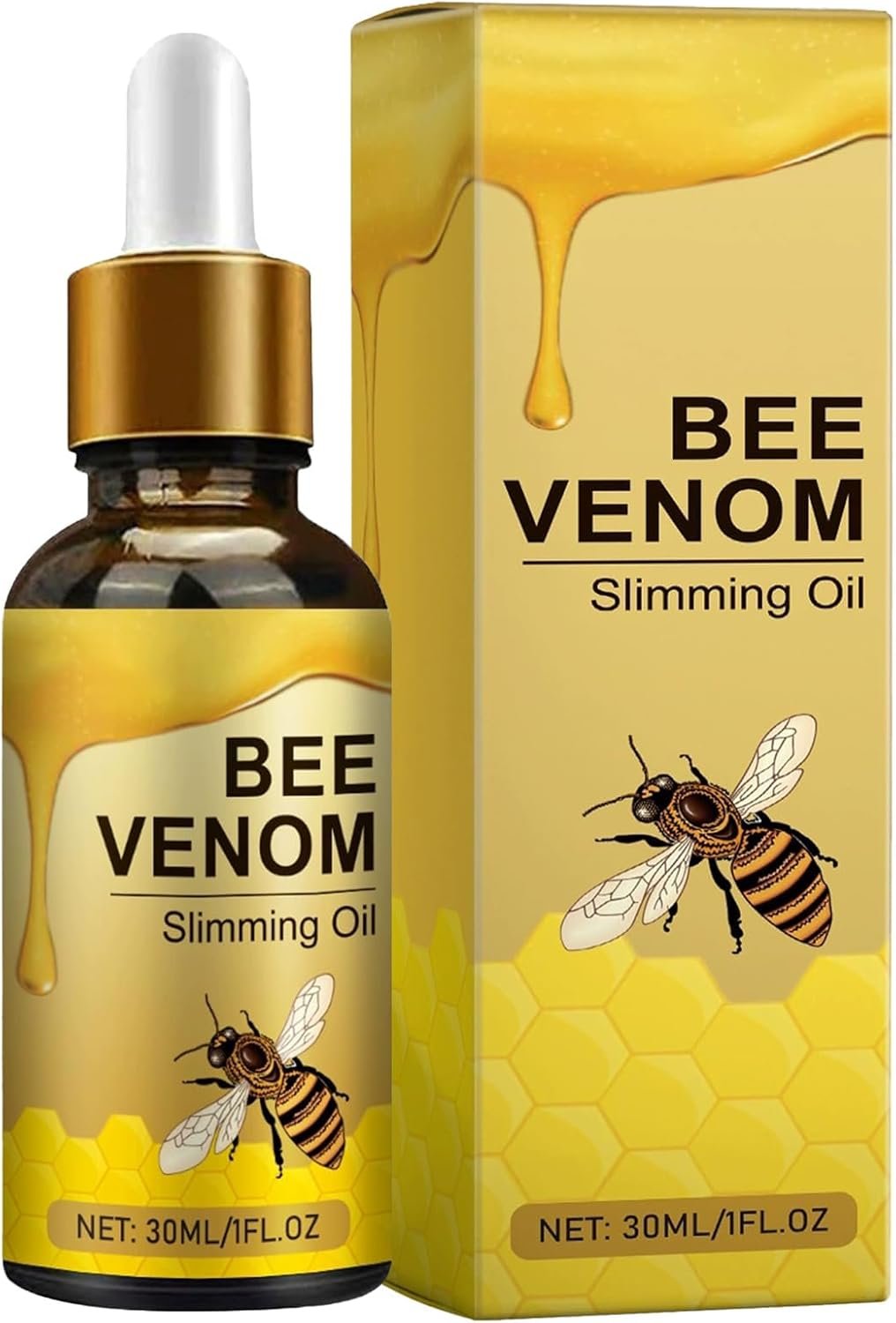 Huile amincissante au venin d'abeille,huile de venin d'abeille, sérum Premium venin d'abeille sérum raffermissant anti - rides venin d'abeille pour tous les types de peau 30ml