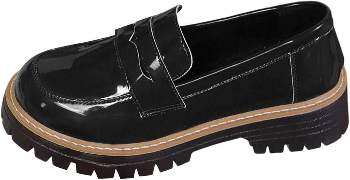 Mocassin Femme Cuir Confortable, Mocassins Femme Cuir À Enfiler, Chaussures Style Décontracté Loafer pour Bureau Et Quotidien