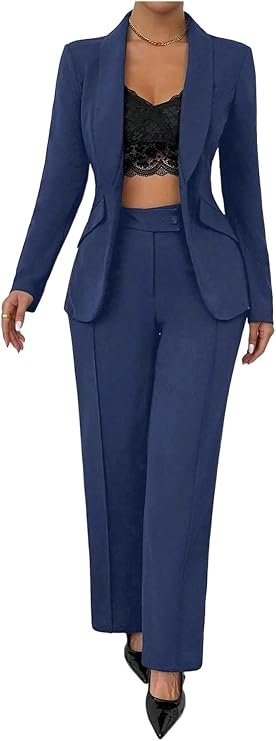 Femme Costume Châle Revers Veste Pantalon Simple Boutonnage Smoking