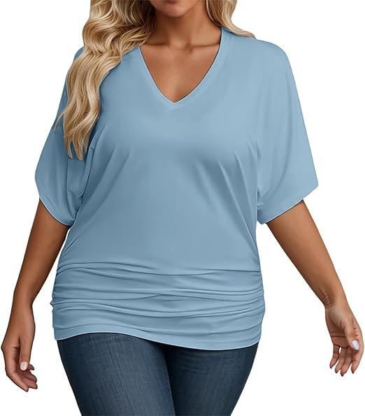 chemises à manches courtes mode col en V tenues vêtements