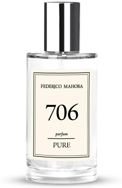 Pure 706 Parfum Femme 50 ml | Bergamote et Feuilles de Violette | Pêche, Rose et Narcisse | Vétiver, Santal et Musc | Parfum Floral Romantique 20%