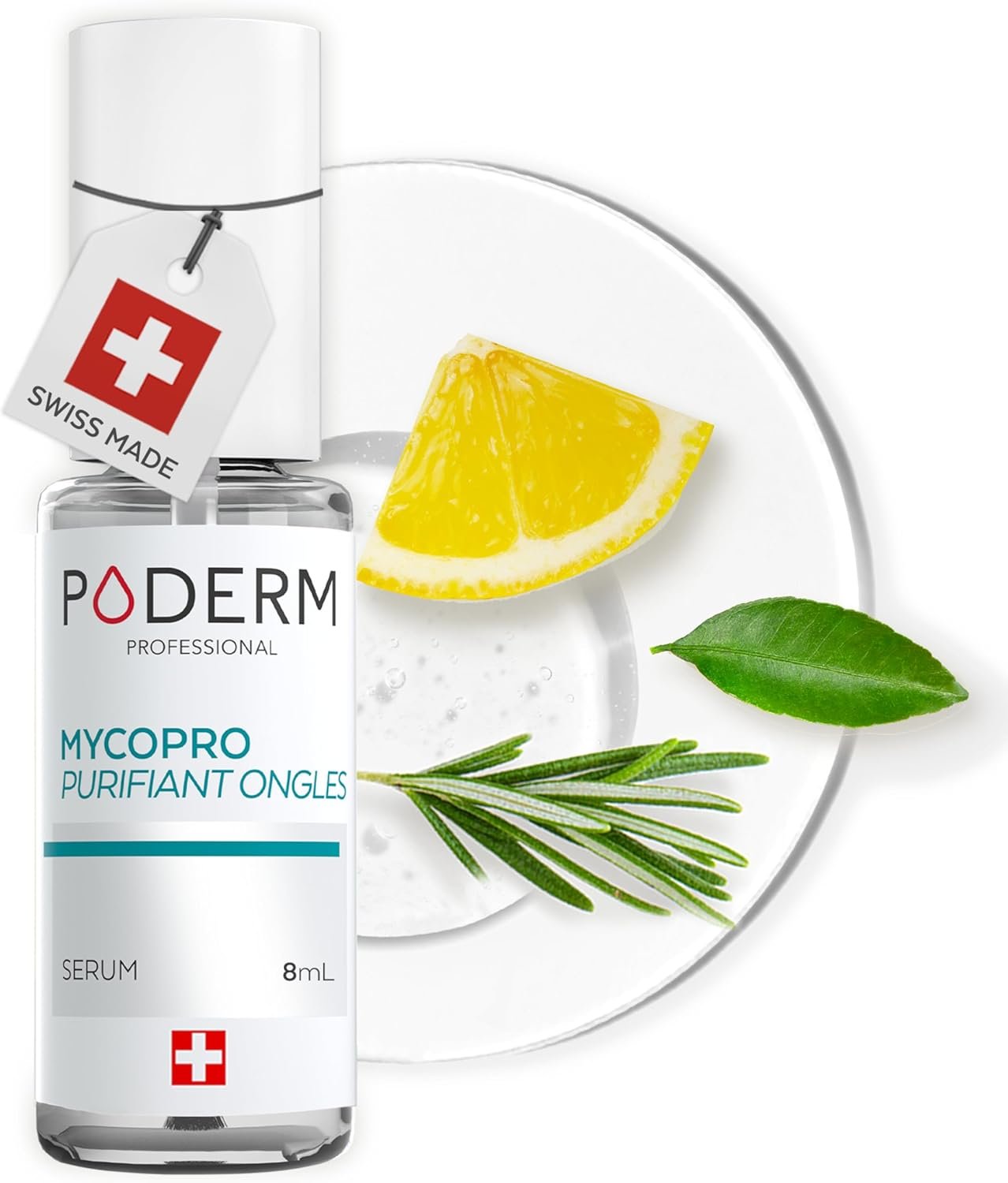 MycoPro Sérum Purifiant Ongles 8ml – Formule Végétale Naturelle au Citron, Romarin & Vitamine E | Protège l’apparence des ongles & améliore leur uniformité | Swiss Made