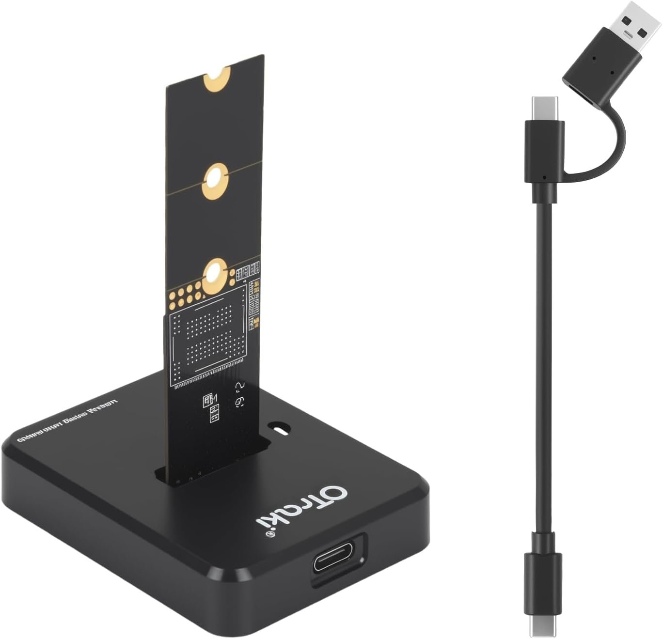 Station d'accueil M.2 NVMe & SATA, USB 3.1 Gen 2 10Gbps Adaptateur USB NVMe pour Clé M-Key B&M-Key, Adaptateur Double Protocole M2 Boîtier SSD pour 2230 2242 2260 2280 SSDs