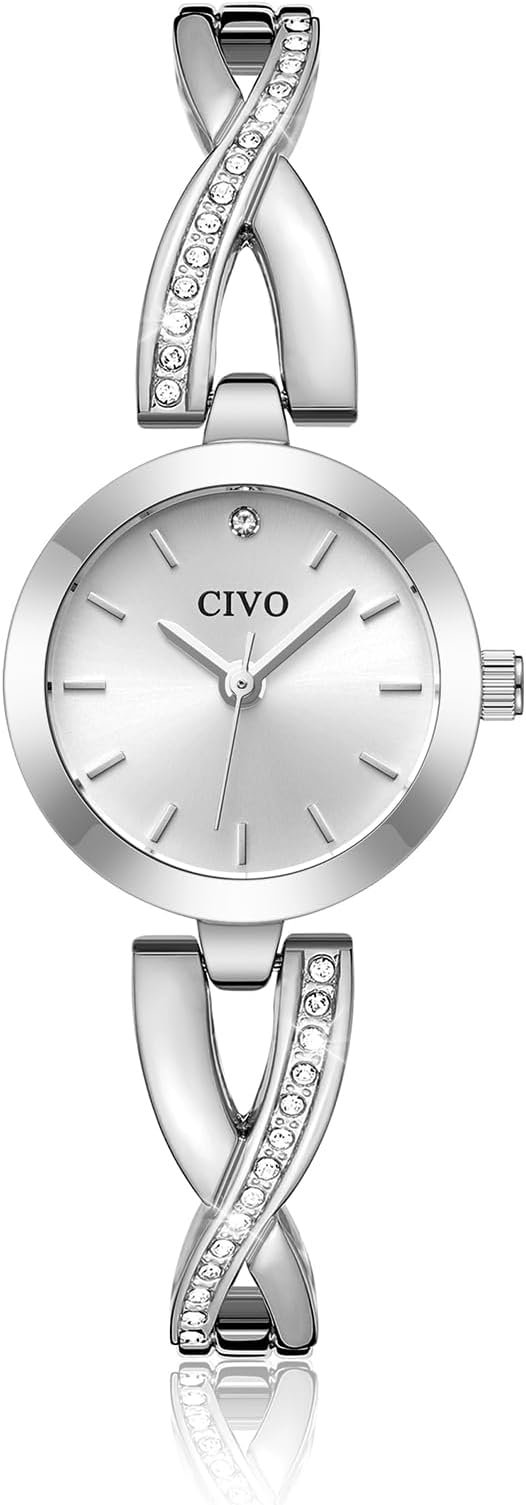 Montre Femme Élégante: Dorée/Argent Quartz pour Poignets Fins