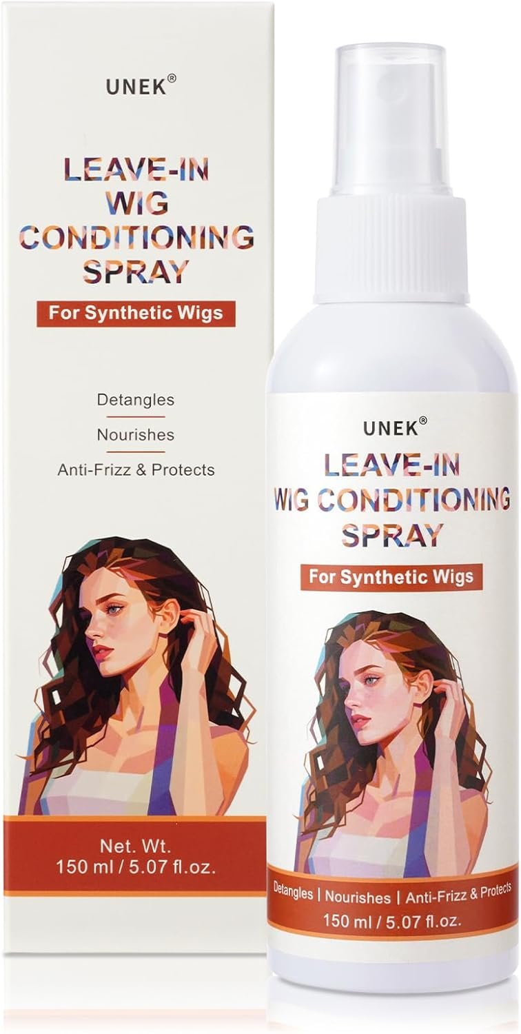 Spray d'entretien sans rinçage pour perruques synthétiques - Démêlage instantané et contrôle des frisottis - Rafraîchissement rapide à tout moment - Entretien facile sans rinçage - 150 ml