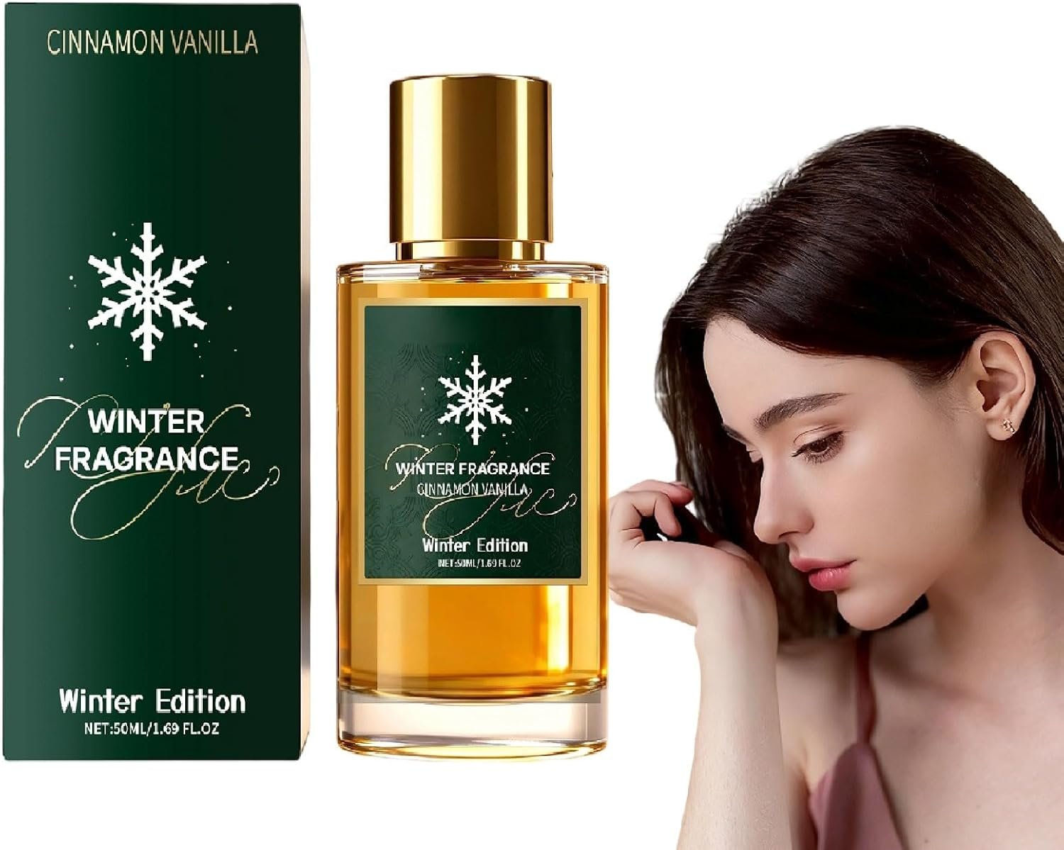 Parfum pour femme 50 ml – Vaporisateur de parfum Cinnamon Vanilla Parfum longue durée Cannelle Vanille Produit de beauté élégant pour jour, nuit, mariage et voyage