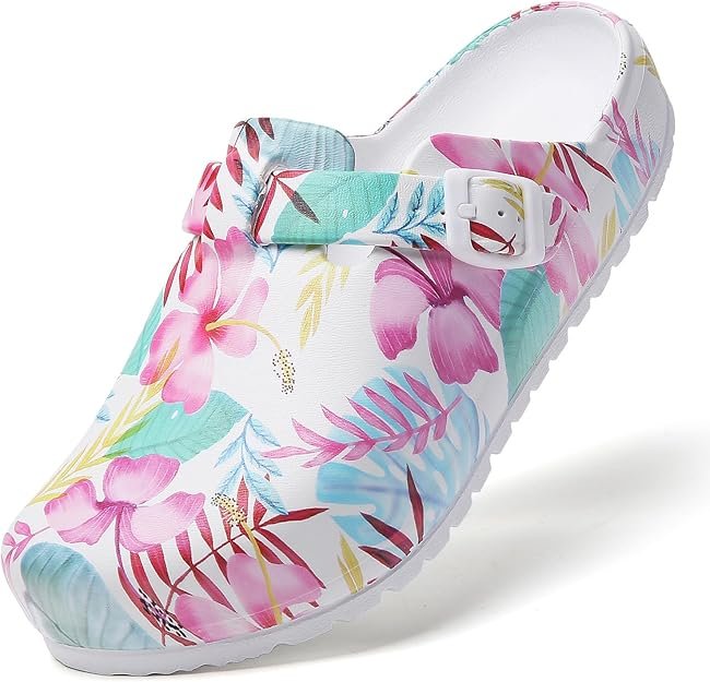 Sabots Médicaux Femme Antidérapants – Chaussures de Travail en EVA Imperméables, Légères et Confortables, Sabots Infirmière à Motifs pour Hôpital