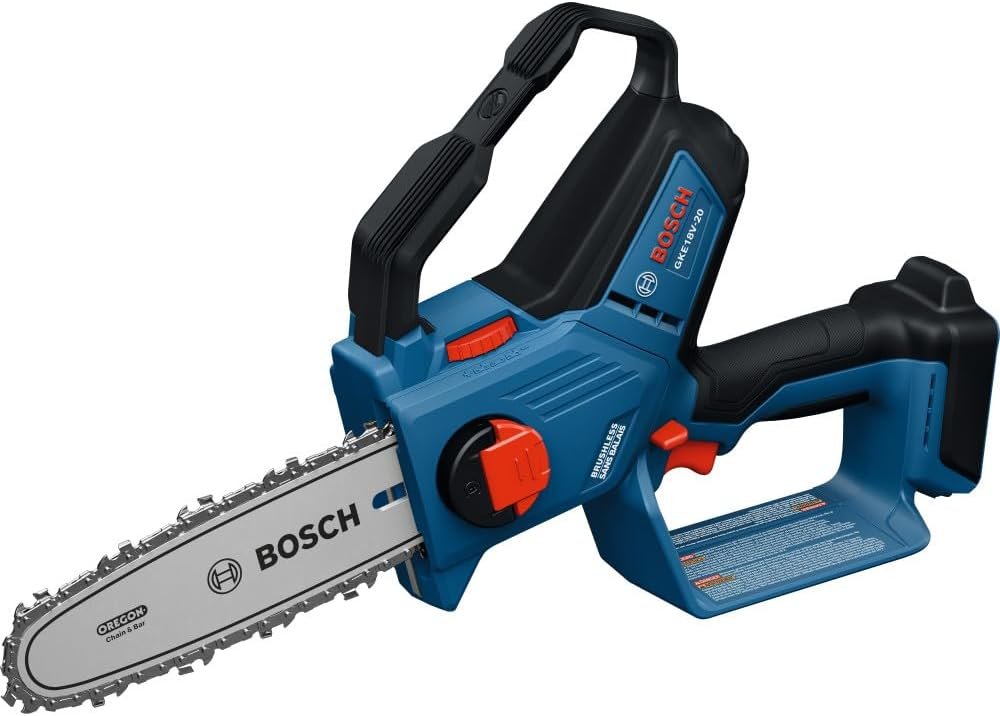 BOSCH GKE18V-20N 18V 8-Inch Cordless Pruning Saw with Brushless Motor & Kickback Detection for Fast, Controlled Limbing and Tree Trimming (Bare Tool)