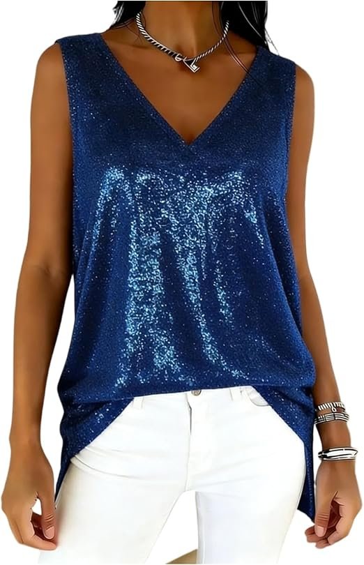Haut Femme sans Manche Amincissant Chic Été Top Classics Ete Élégant Caraco