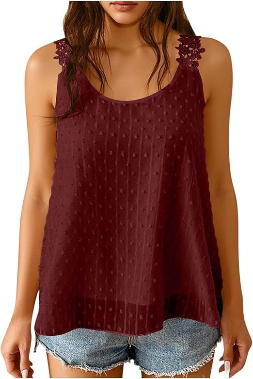 Haut Femme sans Manches Été Élégant Ete Debardeur Basique Sexy Chic Camisole