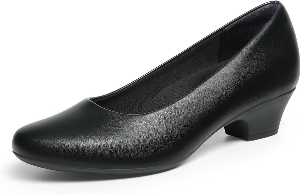 Escarpins Femme Petit Talon Confortables à Enfiler, Soutien de la Voûte Plantaire, Chaussures Travail Bureau Confort Longue Durée