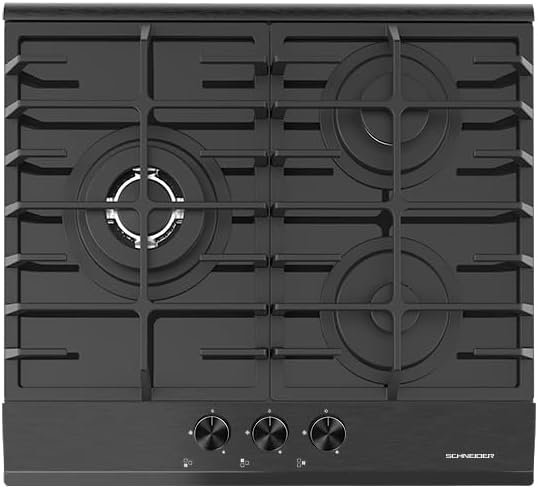SCTGOG6031N - Table gaz verre Noir