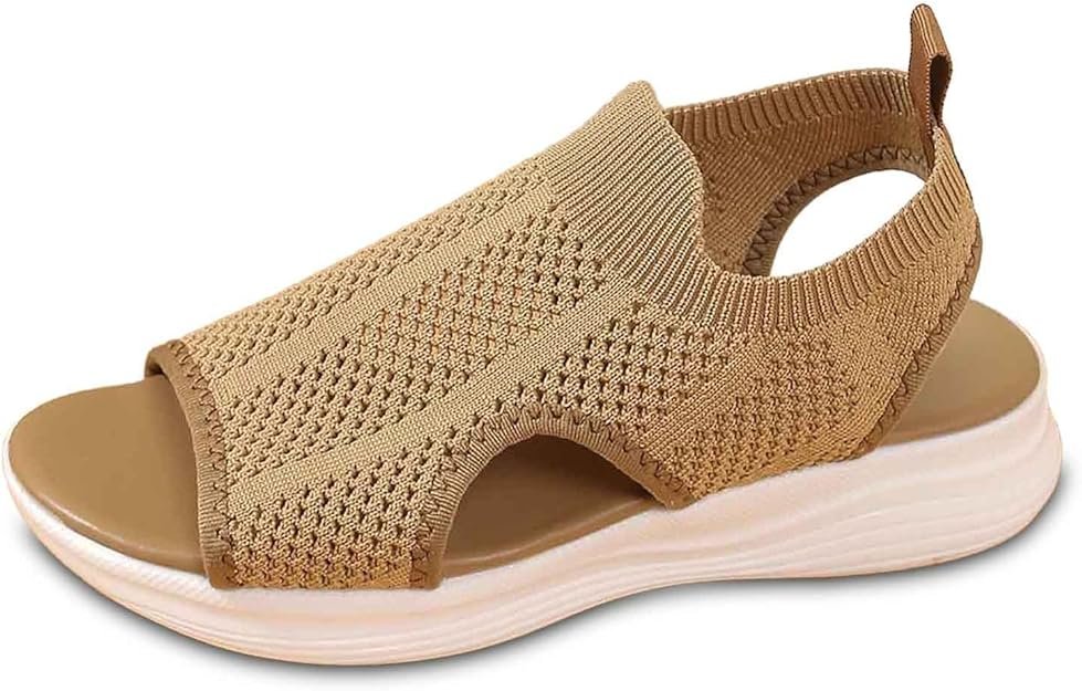 Sandales Femme Été Confortables Orthopédiques,Nu-Pieds Élastiques, Chaussures Ouvertes pour Femme