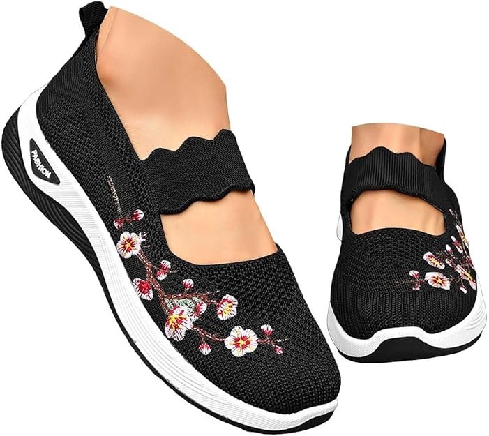 Chaussure Orthopédique Femme Confortable Ete Chaussures de Marche À Plateforme Semelle Antidérapante Basket Léger et Décontracté Respirant