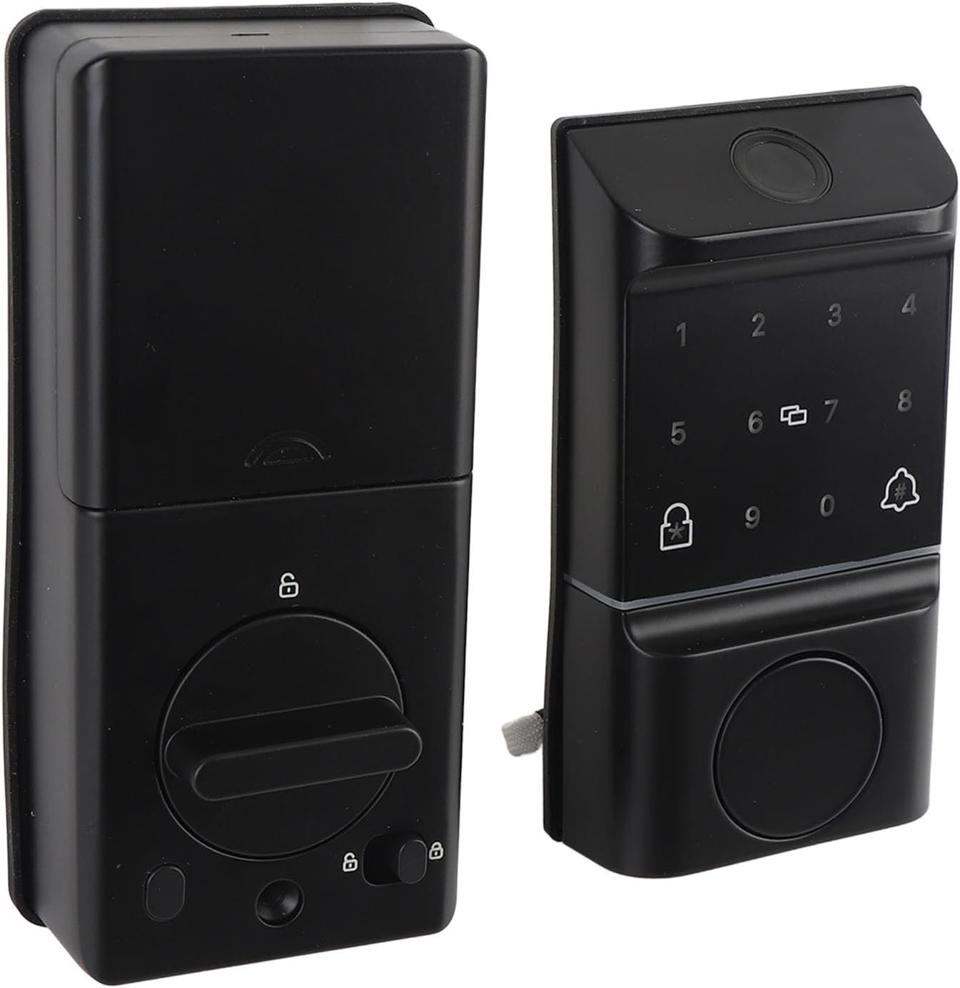 Serrure de Porte Intelligente Précise à Empreintes Digitales avec Reconnaissance Multidimensionnelle Rapide pour la sécurité de la Maison avec Mot de Passe Virtuel, Entrée sans clé pour Porte