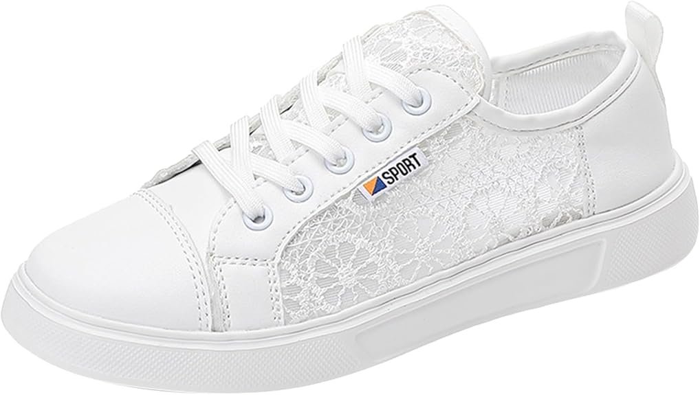Mariage des Chaussures - Blanche Chic Et Élégant Mariée Chaussure Respirantes Ete Trainers Appartements Dentelle Léger