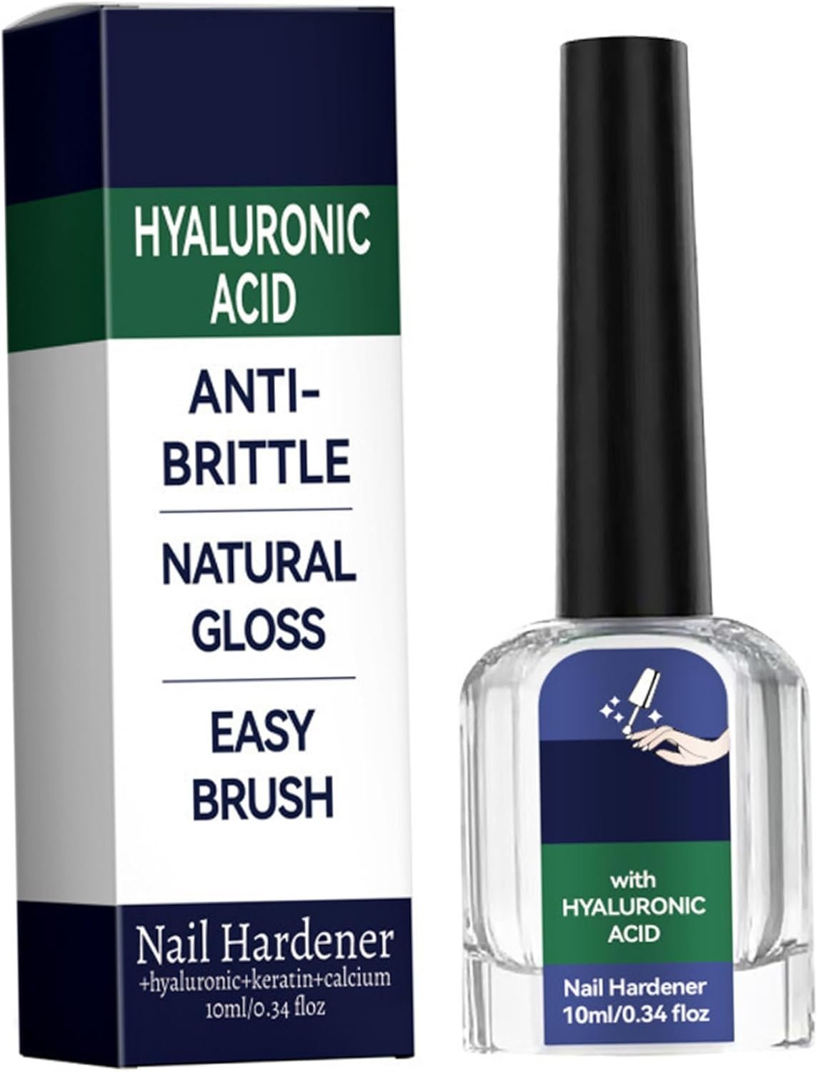 Soin des ongles, durcisseur d'ongles à l'acide hyaluronique, fortifiant 10 ml pour fragiles, solution de réparation