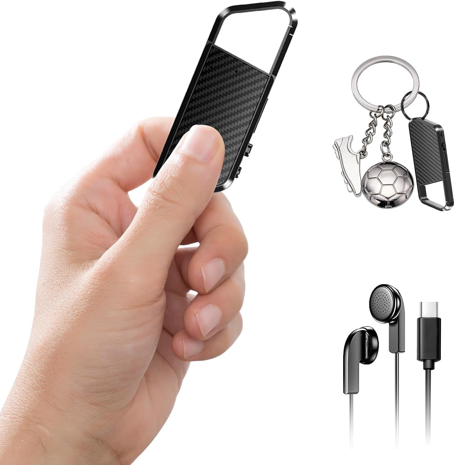 Enregistreur Vocal avec Reconnaissance vocale - Enregistreur Mobile avec DSP5.0, OTG, Longue durée d'enregistrement, enregistreur Vocal pour réunions, interviews, Cours - 64 G