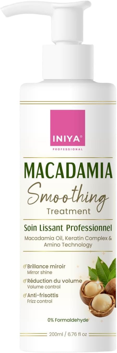 Professional Macadamia Smooth | Lissage Brésilien Macadamia Smooth Sans Formol | Kératine Végétal & Huile de Macadamia & Acides Aminés (200ml)