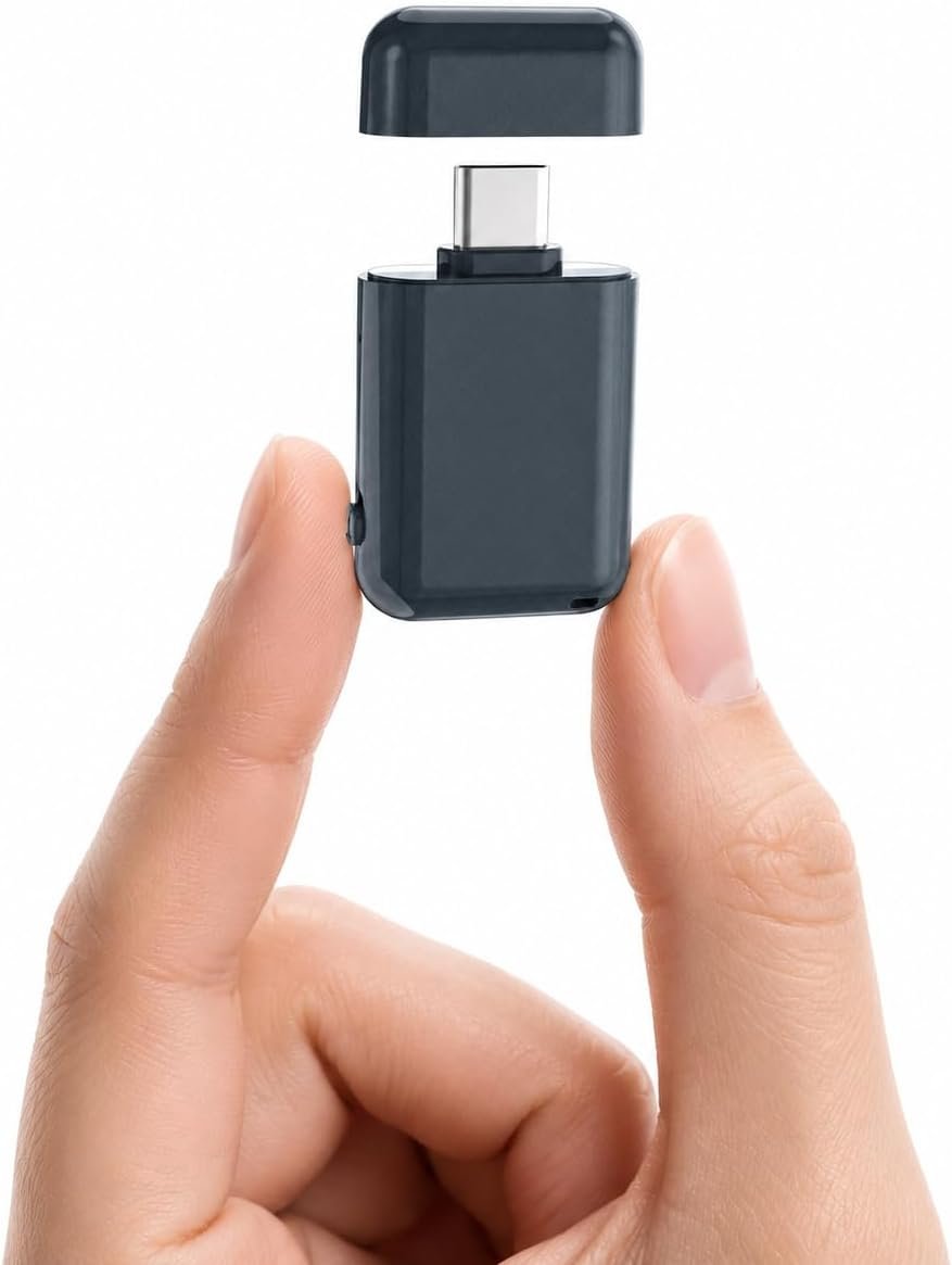 Mini Enregistreur Vocal - 64GB Dictaphone Enregistreur Vocal 1536 Kbps à Enregistrement One-Touch, Enregistreur Vocal Espion Discret