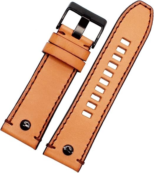Véritable bande de montre en cuir pour ceinture de montre diesel DZ4476 / 4482 DZ7408 7406 4318 STRAP 22 24 26 28 mm de grande taille pour hommes
