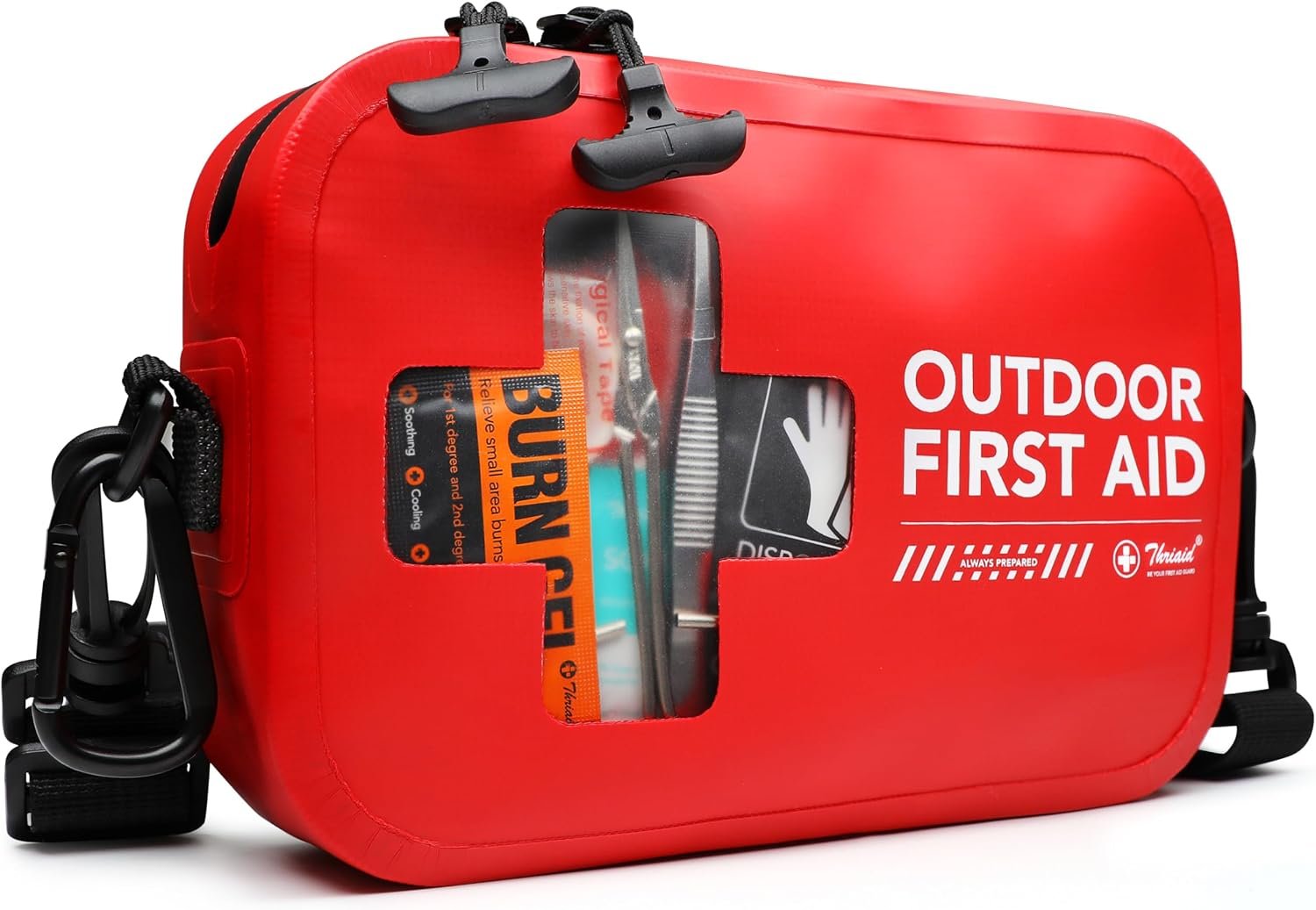 152 PCS Waterproof First Aid Kit, Small Medical Outdoor Boat Safety Dry Bag Waterproof nylon fabric, Small portable, 183 PCS, Home