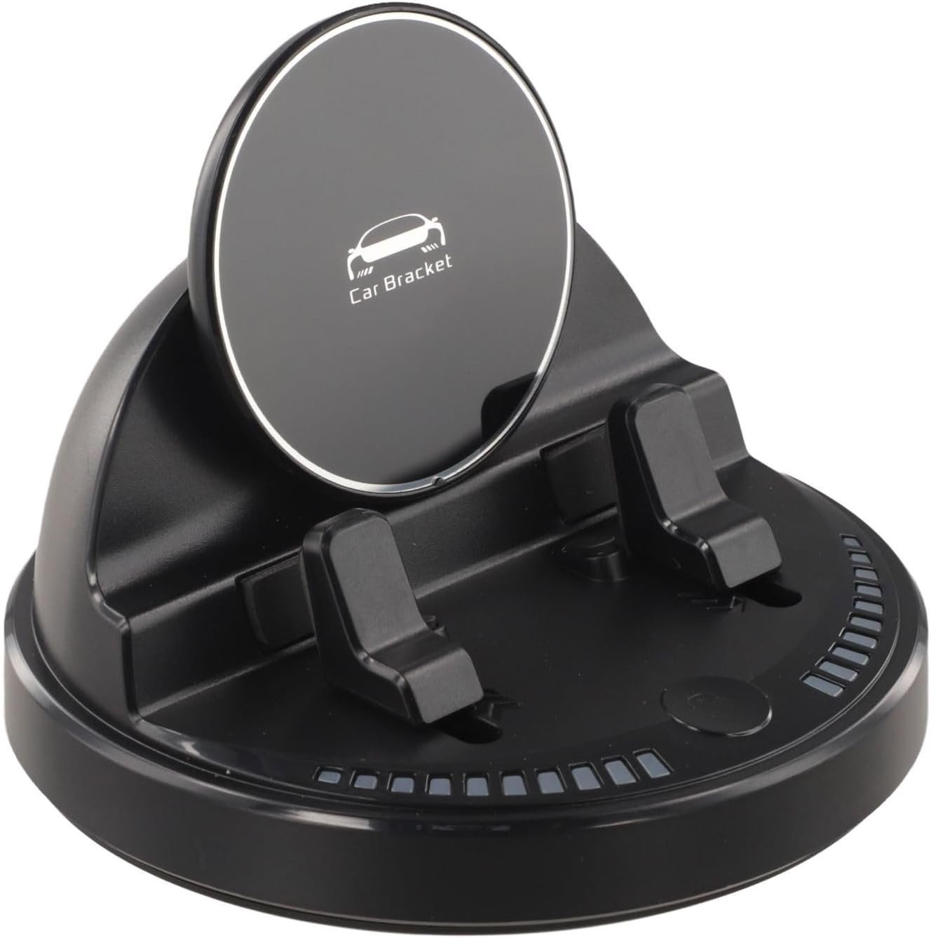 Support de chargeur de voiture sans fil rapide 15 W, rotatif à 360 °, support de téléphone antidérapant pour tableau de bord, grille d'aération ABS, compatible avec iPhone et Android