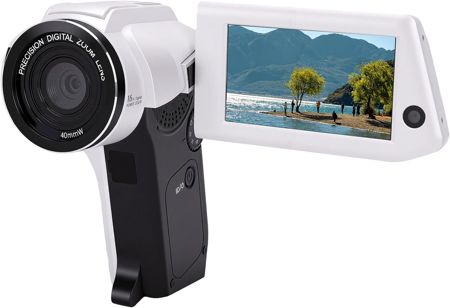 Caméscope Vidéo, Appareil Photo Numérique à Double Objectif 8K 75MP, Caméras de Vlogging WiFi avec Zoom 16X, Enregistreur Vidéo à écran Rotatif de 3 Pouces avec Télécommande