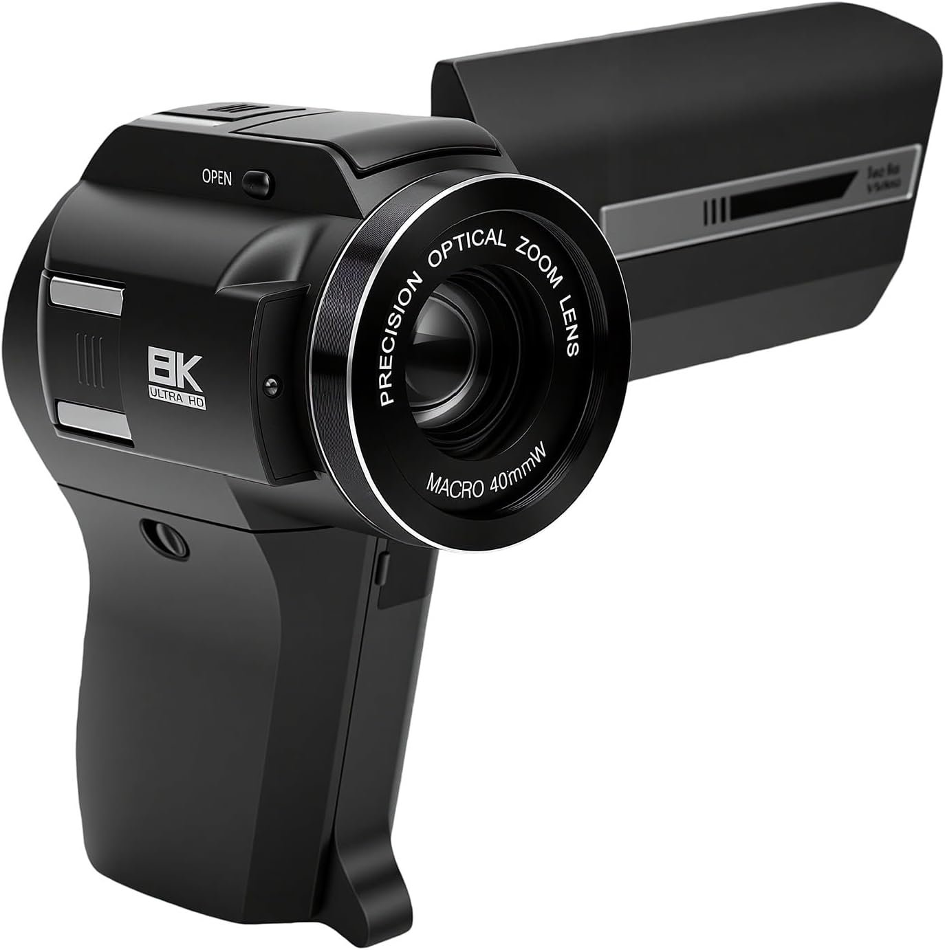 Caméscope Vidéo 8K 75 MP, écran Rotatif à Double Objectif, Zoom 40X, Enregistreur Vidéo WiFi Vlog, Caméra Créatrice de Contenu pour L'enregistrement et Le Tournage