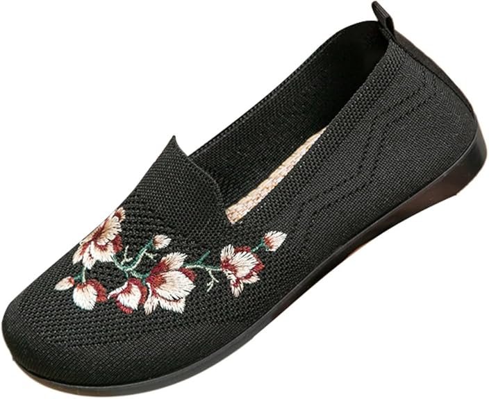 Chaussures De Course pour Femmes Légères en Brodée Respirantes Et Confortables Basket Femme Été