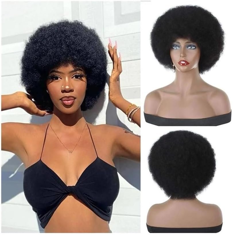 Perruques de cheveux Perruques courtes coupe Pixie en cheveux humains brésiliens, perruques entièrement fabriquées à la machine avec une longueur de 6 10 pouces(8inches) One Color