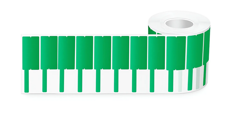 1.02''x3.30'' Printable Flag Cabel Managment Labels Paper, PET, Green, 500 Lbls