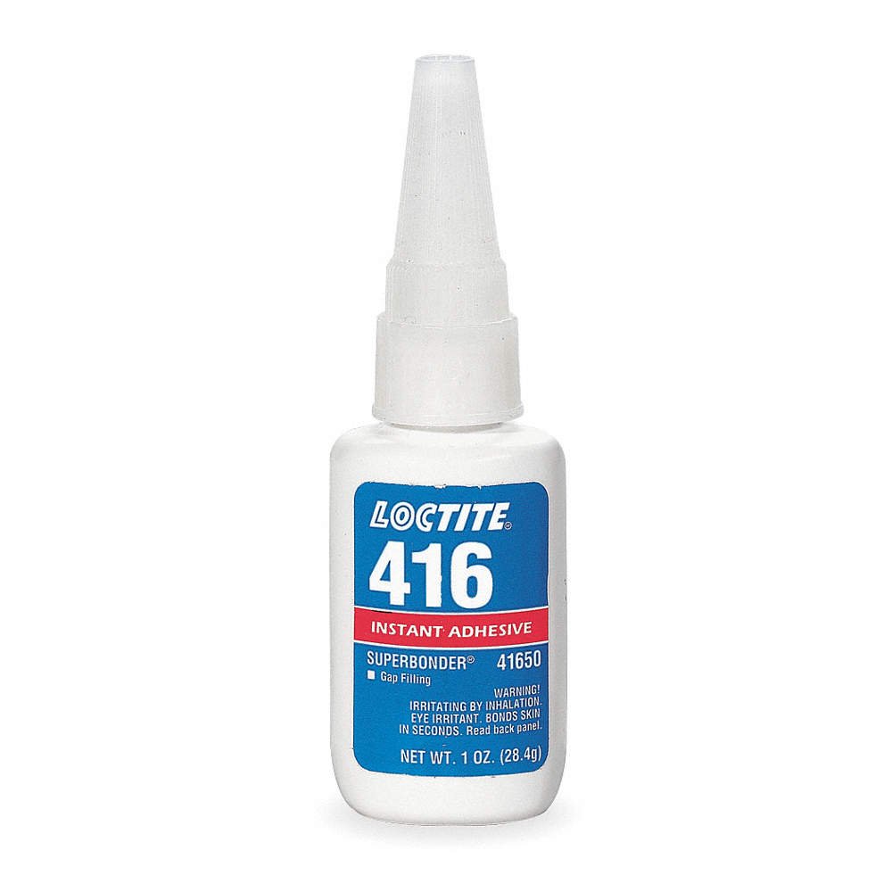ADHÉSIF INSTANTANÉ, 416, PLASTIQUES, 1OZ, TRANSPARENT, LIQUIDE ÉPAIS, 50G/L ET MOINS