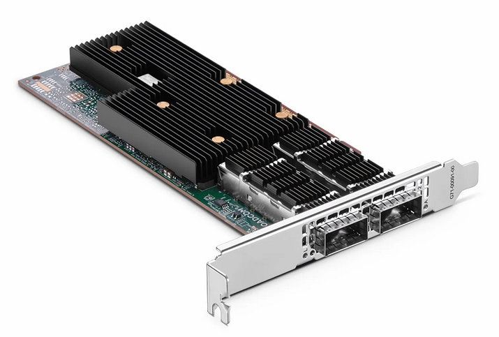Carte d’Interface Réseau Ethernet Broadcom® BCM957608-P2200GQF00, QSFP112 à Deux Ports 200G, PCIe 5.0 x 16