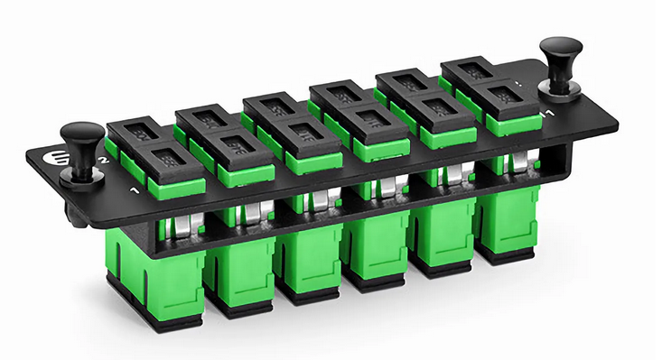 Panneau d'Adaptateur à Fibre Optique FHD® avec 12 Fibres OS2 Monomode, 6 Ports SC APC Duplex