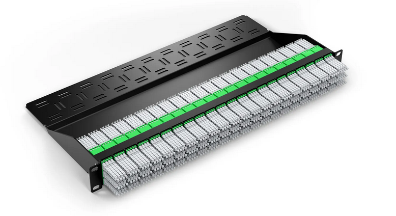 Panneau d'Adaptateur à Fibre Optique Ultra Haute Densité 1U 19'' avec Gestionnaire de Câbles Arrière, OS2 Monomode