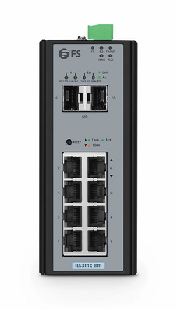 IES3110-8TF, Switch Industriel Manageable Gigabit Ethernet L2+ à 8 Ports, 8x 10/100/1000BASE-T et 2x 1/2.5Gb SFP