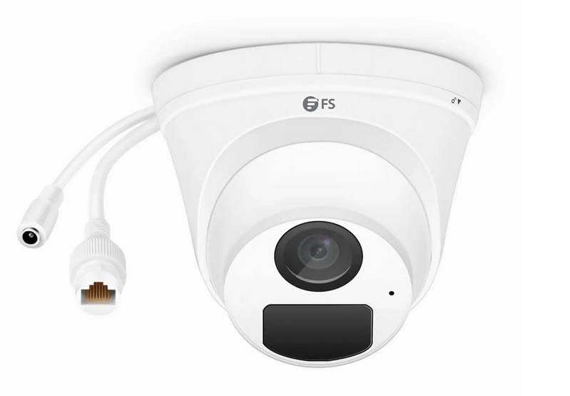 Caméra Réseau à Tourelle Full HD 2MP avec Micro Intégré, Vision Nocturne de 98 pouces, Caméra IP PoE Extérieure