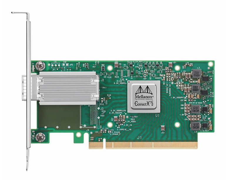 NVIDIA Mellanox MCX515A-CCAT ConnectX®-5 EN, Carte Réseau PCIe3.0 x 16 Port Unique QSFP28 100GbE