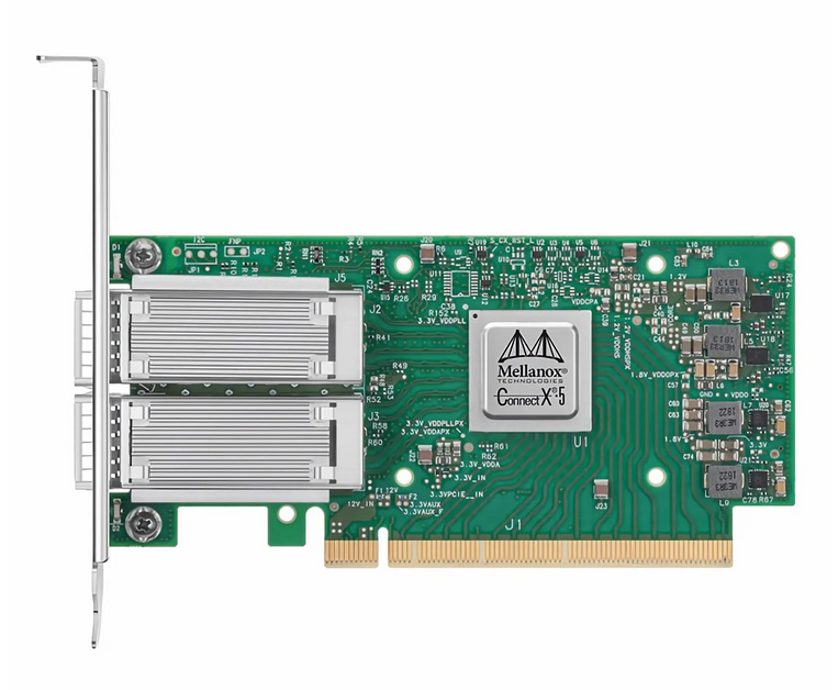 NVIDIA Mellanox MCX516A-CCAT ConnectX®-5 EN, Carte Réseau PCIe3.0 x 16 Deux Ports QSFP28 100GbE