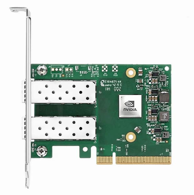 NVIDIA Mellanox MCX631102AS-ADAT ConnectX®-6 Lx EN, Carte d'Adaptateur, Deux Ports SFP28 25GbE, PCIe 4.0 x8