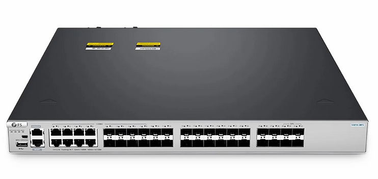 S5810-28FS, Switch Gigabit Ethernet L3 à 28 Ports, 28x SFP 1Gb, avec 4 Liaisons Montantes SFP+ 10Gb et 8x Ports RJ45/SFP Combo 1G