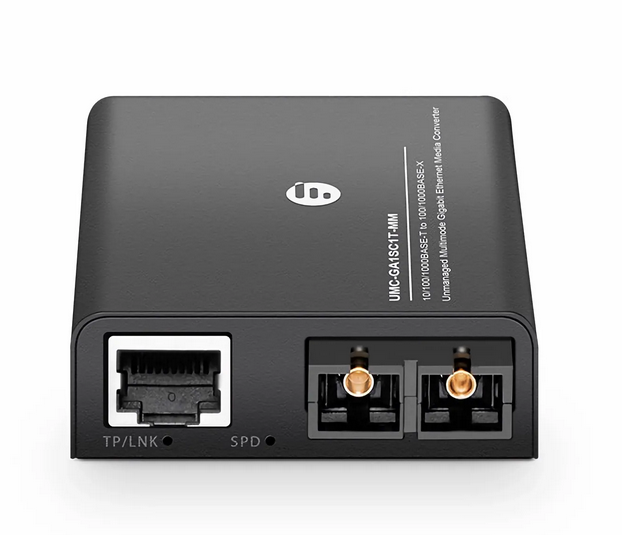 Mini Convertisseur de Média Gigabit Ethernet Non Géré, 1x RJ45 10/100/1000Base-T vers 1x SC Multimode 100/1000Base-X 850nm 220/550m