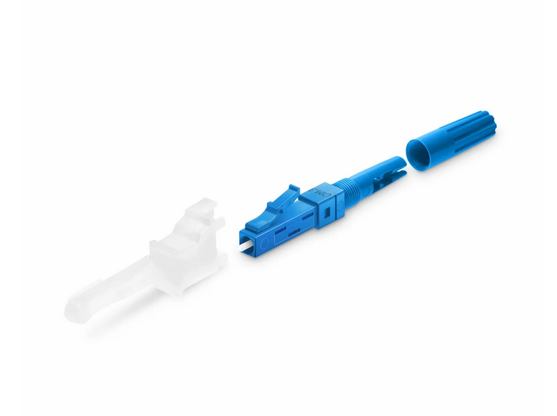 Connecteur Rapide/Connecteur à Montage sur le Terrain LC/UPC OM2/OM3/OM4/OM5 Multimode, avec Férule Pré-polie de 0,9mm