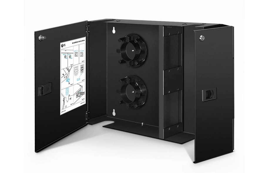 Coffret Mural FHD® Non Chargé, 4 Ports, Peut Contenir jusqu'à 4 Cassettes ou Panneaux FHD®, 96 Fibres (LC)