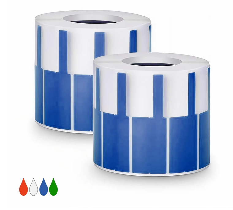 2.76in.L x 0.94in.W P Type Cable Adhesive Label Paper-1000pcs/Roll, Blue